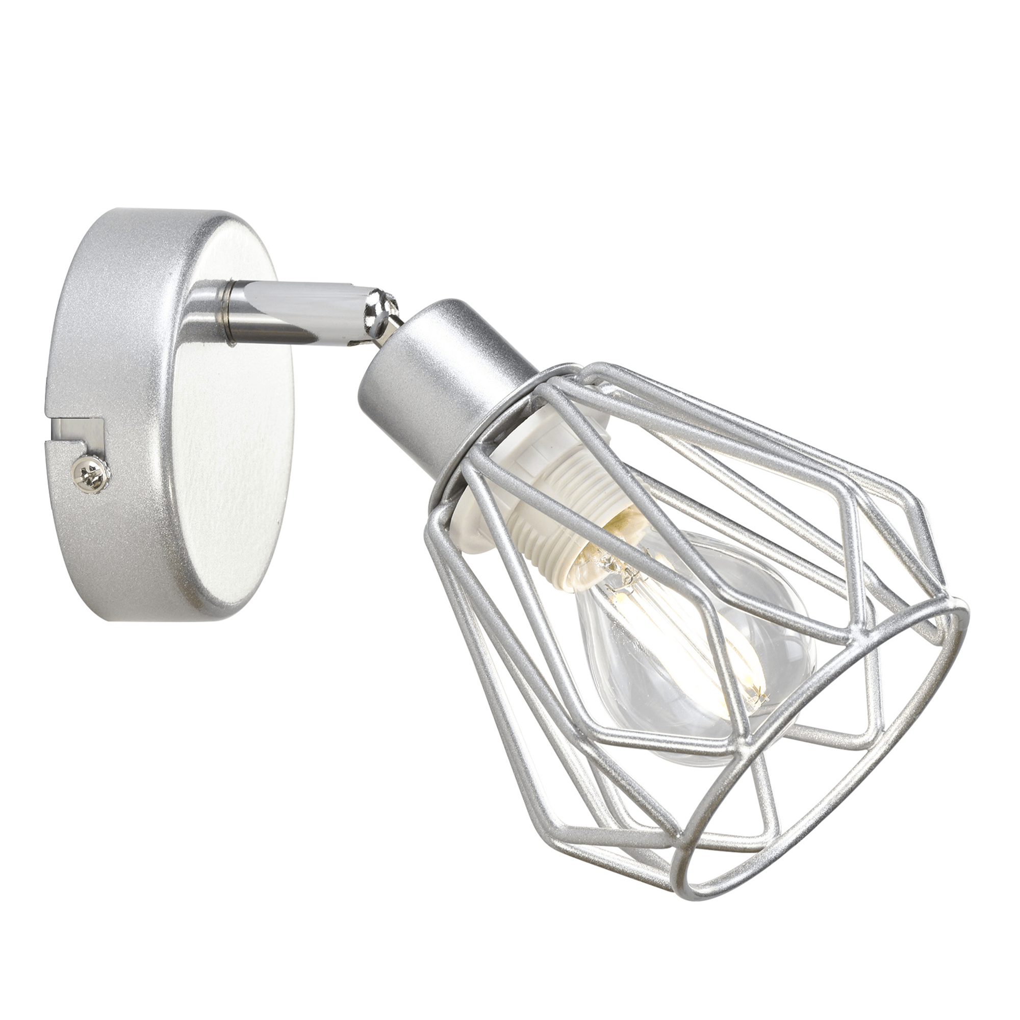 Fali lámpa, ezüst/fém, OKIRA TYP 2 (TK)